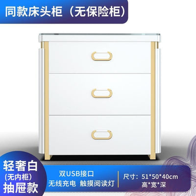 YICHANG Smart Bedside Table With Safe Box Bedside Cabinet With Safe Box Fingerprint Light / USB