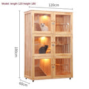 Cat Cage Villa Double-decker Three-story Display Cabinet Solid Wood Pet House