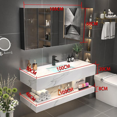 Modern Simple Bathroom Cabinet Combination Bathroom Set Bathroom Marble Wash Stand Wash Basin Wash