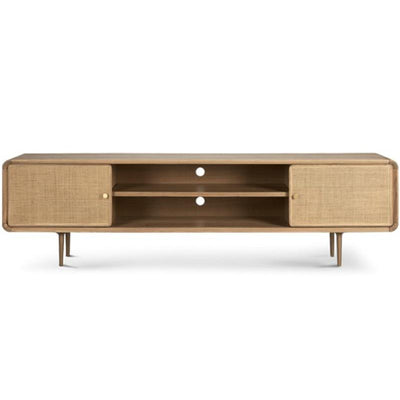 【YUEHUA】Nordic Solid Wood Rattan Tv Cabinet Audio-visual Cabinet Modern Minimalist Living Room