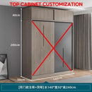 Zxd Wardrobe Solid Wood Modern Simple Household Bedroom Sliding Door Integral Cabinet 2022 New