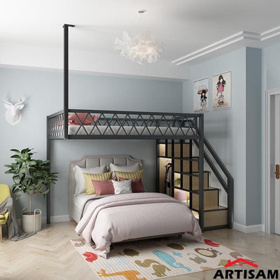 ARTISAM Loft Bed Space-saving Bed Frame Person Duplex Split-level Hammock