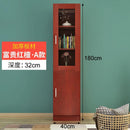 LAL Bookcase Bookshelf Cabinet Combination Office Solid Wood Filing Cabinet With Lock Glass Door