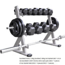 Home Commercial Gym Fitness Equipment Professional Double-decker Dumbbell Rack Hexagonal Round Fixed