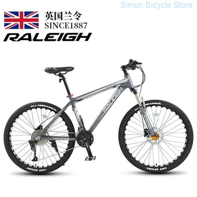 British Raleigh Mountain Bike 27/30/33 Commuting Shock Absorption Male Female Students Fitness