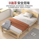 Free Mattress Solid Wooden Foldable Bed Single Bed Frame 1.2m Household Simple Double Solid Wood