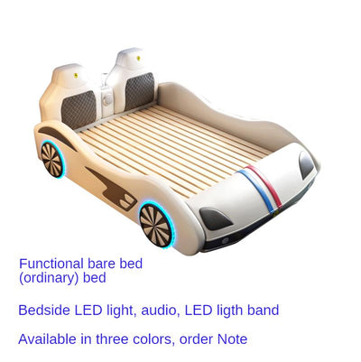 👍👍Recommend🚗🛌Multifunctional Children Car Bed 1.2m Single Boy Girl Cartoon Guardrail Solid Wood