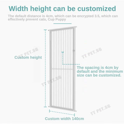 Byto Customized Pet Fence 4cm Gap Cat Cage Free Punch Cage Cat Fence