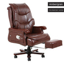 Special Offer Office Chair Leather Computer Chair Cowhide Swivel Boss Large Chair 7 Massage Spots