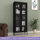 Bookshelf Cabinet Living Room Dustproof Bookshelf Wrought Iron Glass Door Bookcase Home Floor