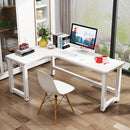 Wood L-Shaped Computer Desk Laptop Table Office Desk Study Table Space-Saving Easy to Assemble