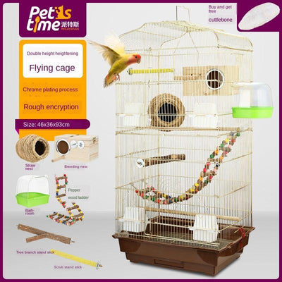 Birdcage Overhead Parrot Metal Bird Cage Parrot Large Supplies Starling Cage