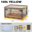 Koala 100L Transparent Foldable Storage Box with Wheels Made by Premium Quality Material