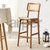 Arper Rattan Chair Solid Wood Bar Stool Nordic Home Dining Chair Indonesian Rattan Backrest Chair