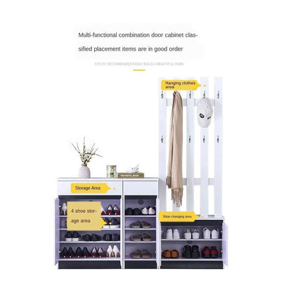 Cabinet Household Door Simple Modern Entrance Hall Hanging Coat Rack Large Capacity Partition Shoe