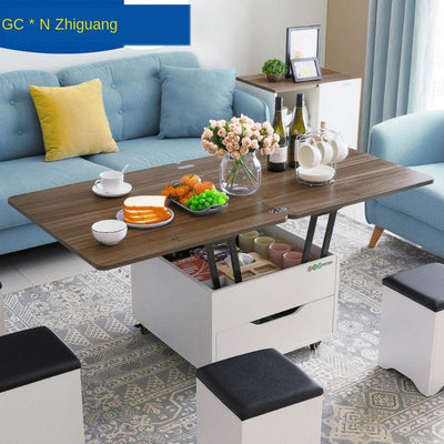 Multi-functional Lifting Dual-purpose Folding Small Apartment Living Room Furniture Creative Pulley