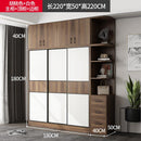 Solid 2021 with Wood Wardrobe Sliding Door Modern Simple Rental House Small Coat Cabinet Family