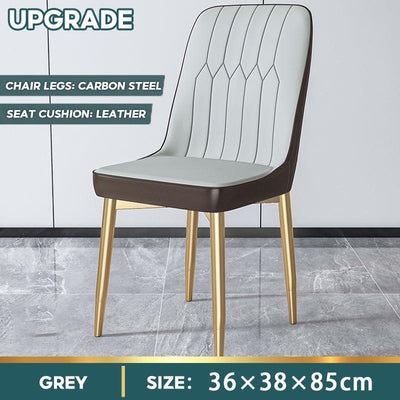 Nordic Flannel Dining Chair Living Room Leisure Chair Home Gold Leg Dining Chair Modern Hotel Chair