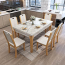 【YUEHUA】marble dining table small apartment modern minimalist household solid wood rectangular