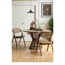GC Rattan Chair Foldable Portable Chair Solid Wood Dining Chair Old Rattan Woven Modern Household