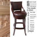 Bar Chair Chuangyun American Country First Layer Cowhide Rotating Beech Genuine Leather High