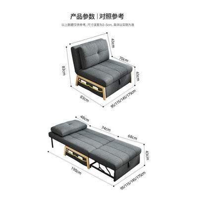 Foldable Multifunctional Sofa Bed Dual-purpose Single-purpose Economical 1.2 m Living Room Balcony