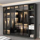 PINA Luxury Wardrobe Home Bedroom Nordic Light Luxury Modern Simple Economical Glass Cloakroom