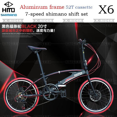 HITO Foldable Bicycle shimano Folding Bicycle Ultra-light Men's And Women's Folding Bike