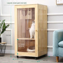 Household Solid Wood House Cabinet Wooden Cage Luxury Cat Villa