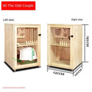 Closed Luxury Solid Four Wood Seasons Universal Double-layer Cabinet Home Cage Villa Cat House