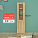 LAL Bookcase Bookshelf Cabinet Combination Office Solid Wood Filing Cabinet With Lock Glass Door