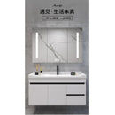 Nordic Solid Wood Bathroom Cabinet Combination Bathroom Washstand Washbasin Cabinet Small Family