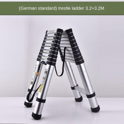 4-meter Retractable Telescopic Climbing Anti-skid Ladder Straighten Portable Sub-ladder 5-meter