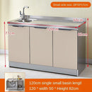 Stainless Steel Cabinet Simple Kitchen Cabinet Counter Stiller Cabinetself-assembly Economy Cabinet