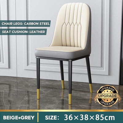 Nordic Flannel Dining Chair Living Room Leisure Chair Home Gold Leg Dining Chair Modern Hotel Chair