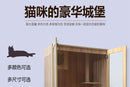 Cage Villa Luxury Home Apartment Double-deck Large Size with Toilet House Glass Cat Cabinet Solid