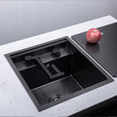 Hidden Bar Sink Kitchen Invisible Handmade Single Slot with Lid Zhongdao Small Basin Stainless Steel