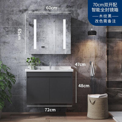 Jiumuwang Bathroom Suit Bathroom Cabinet Combination Modern Simple Toilet Washstand Solid Wood