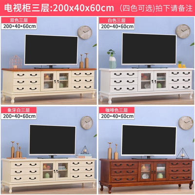 SENBIJU Tv Console Cabinet TV console cabinet Living Room Solid Wood TV Cabinet