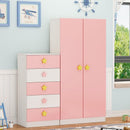 Simple Children's Wardrobe Baby Storage Combination Cabinet Girl Bedroom Wooden Wardrobe Baby