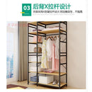 Curtain Wardrobe Bedroom Metal Hanger Thickened Iron Wood Coat Rack