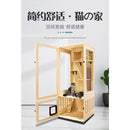 Luxury Villa Solid Wood Closed Cage Transparent Nest Wooden House Display Cat Cabinet