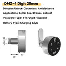 Mailbox Letter Box WT Digital Lock Fingerprint Smart Digit Keyless DMZ Letter Box Lock for HDB Condo