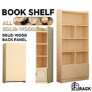 Book Shelf Solid Wood Bookshelf Cabinet Modern Simple Floor Bookcase Shelf Log Pine With Door Bay