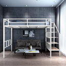 Iron Loft Bed With Double Upper Floor And Lower Hollow Iron Frame Bed To Save Space And High-speed