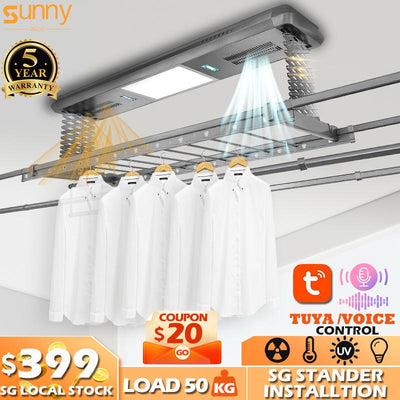 Automated Laundry Rack Smart Laundry System With Standard Installation Tuya-app Voice Control