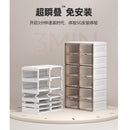 Foldable Shoe Cabinet Free Installation Plastic Shoe Box Rack Household Door Dust-proof Shoe Storage