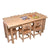 Kindergarten Children's Study Table Solid Wood Desk Chair Rectangular Table Square Desk Chair Set