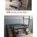 Iron art small apartment loft apartment provincial space elevated bed double compound staggered half