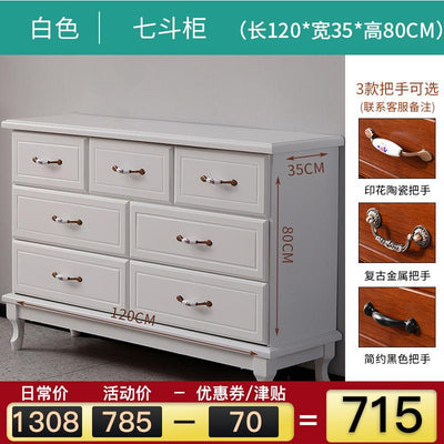 Nordic Solid Wood Simple Modern Bedroom Storage Living Room Cabinet Chest of Drawers Special Price